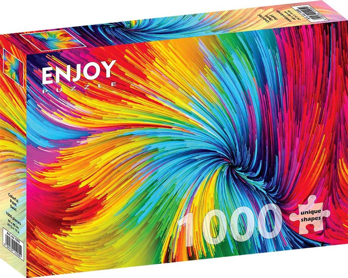 Enjoy Puzzle Paint Swirl – 1000 stukjes kleurrijke swirl puzzel